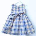 Load image into Gallery viewer, Blue Check Smock Dress