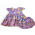 Load image into Gallery viewer, Milly Girls Dress - Daisy Purple