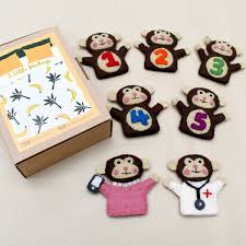 Finger Puppet Set - Monkeys