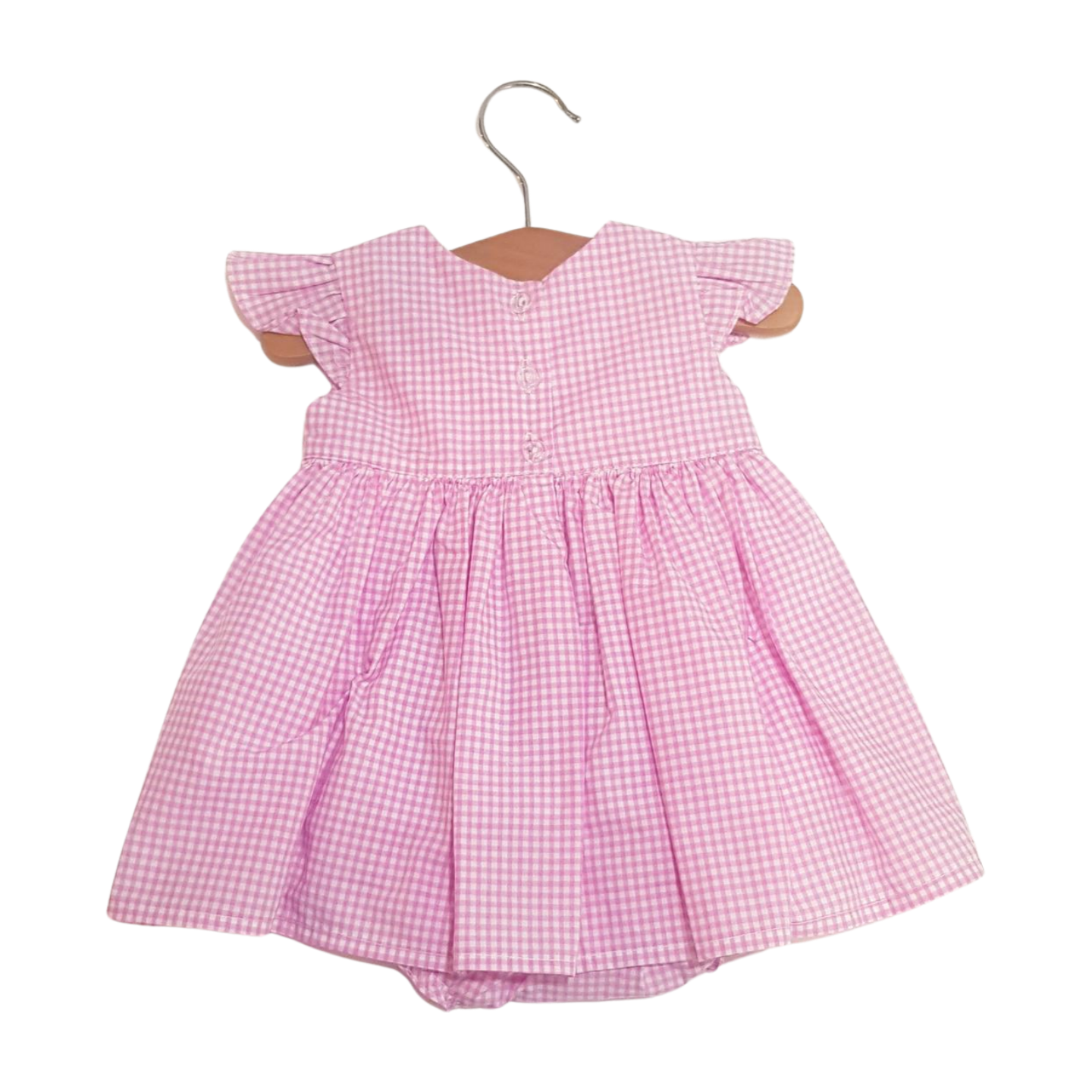 Pink Check Smock Dress