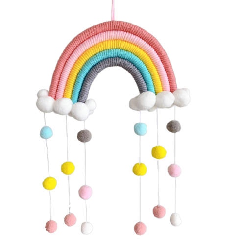 Nordic Pink Rainbow Mobile