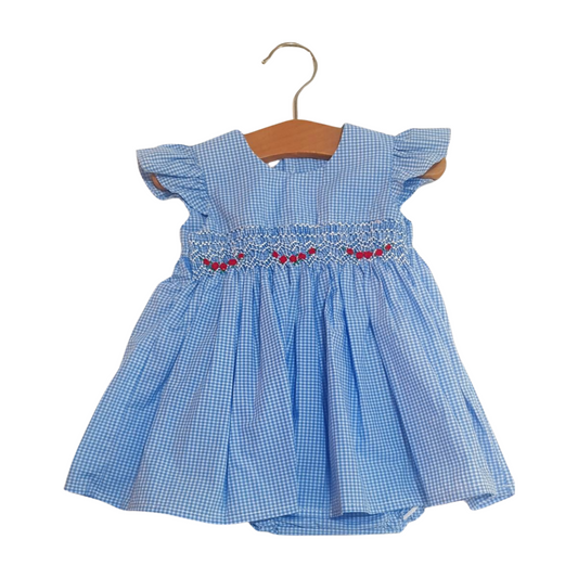 Blue Check Smock Dress