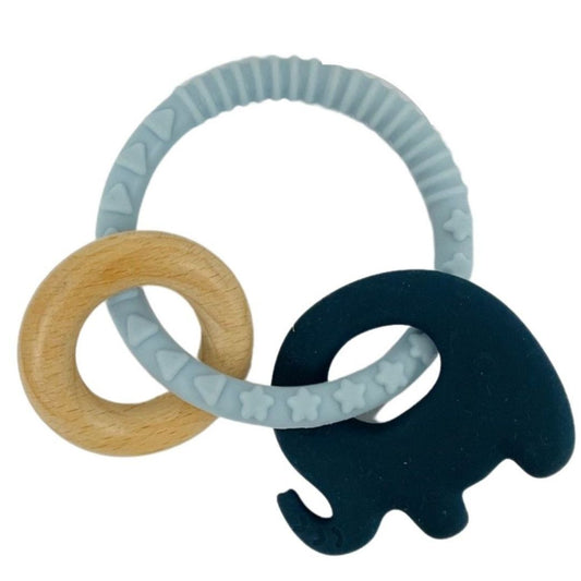 Elephant Teether - Navy