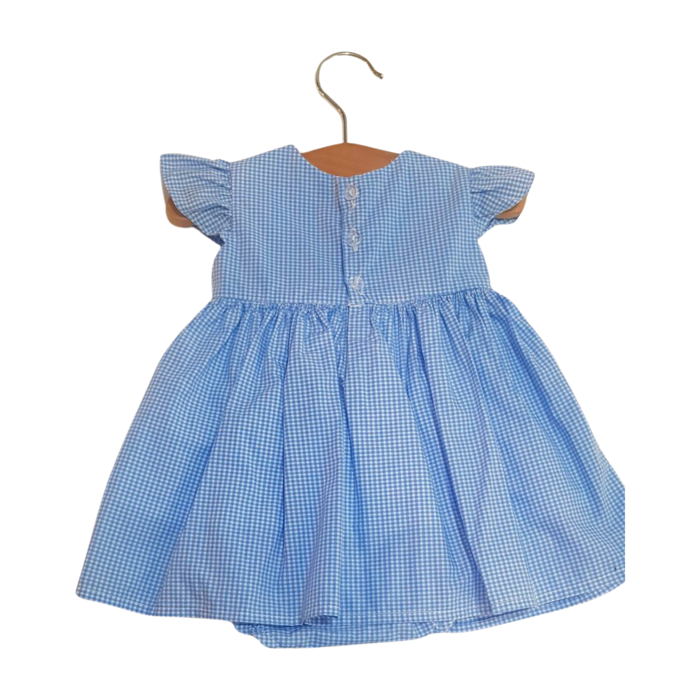 Blue Check Smock Dress