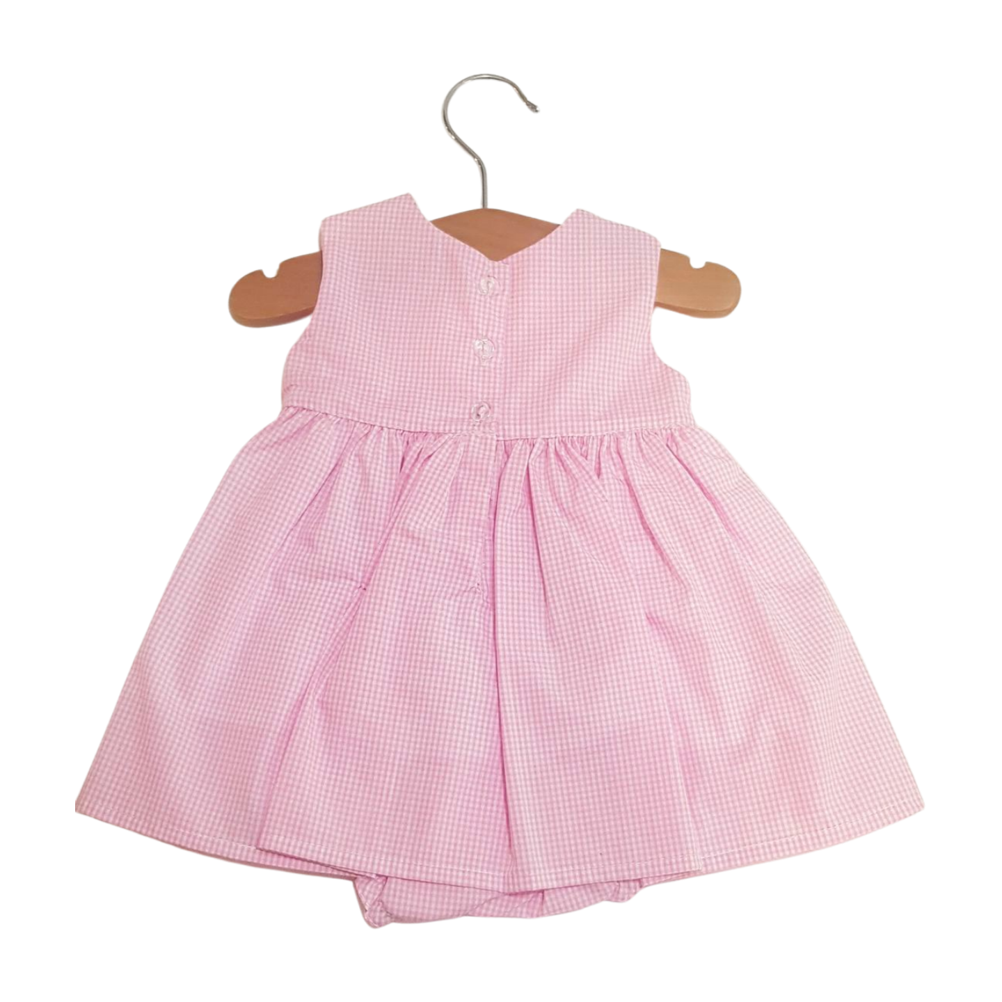 Pink Check Smock Dress