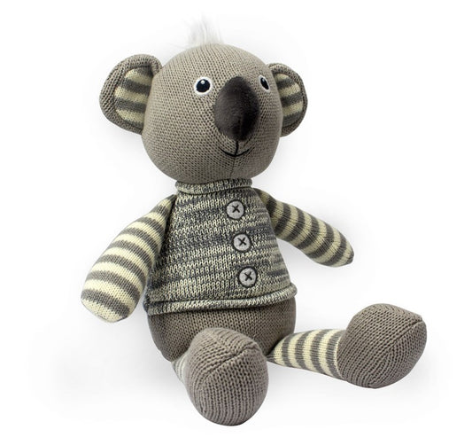 Knit N Plush Grey Striped Koala