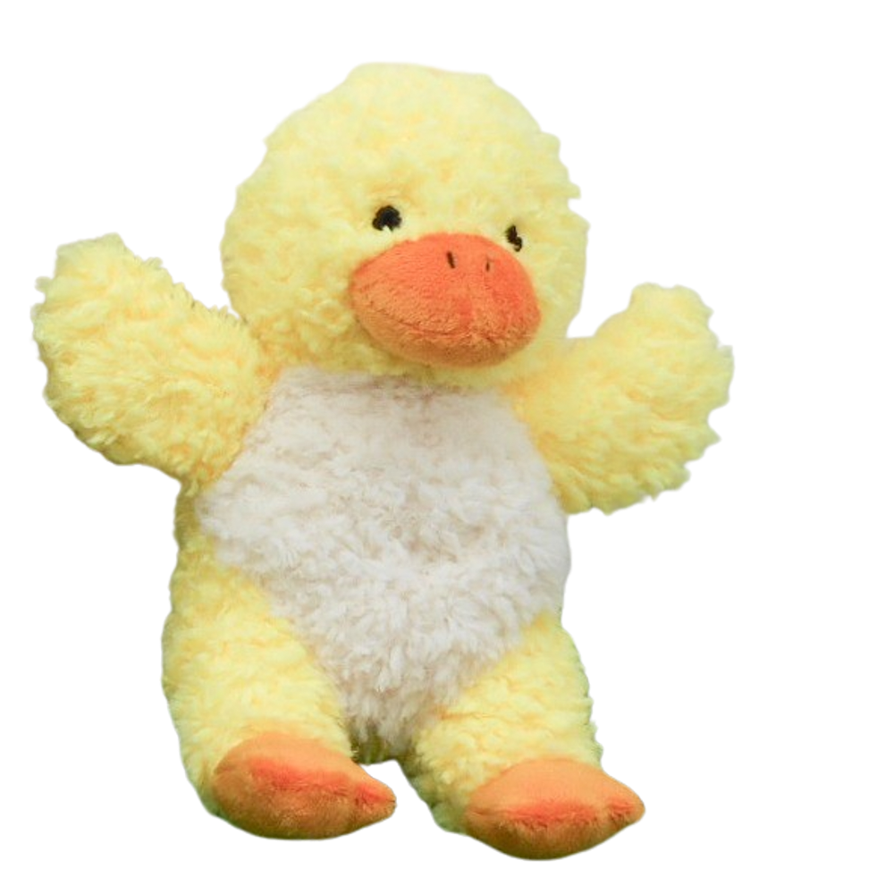 Curly Yellow Duck Soft Toy