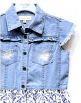 Load image into Gallery viewer, Domino Girl Denim Blue Dress
