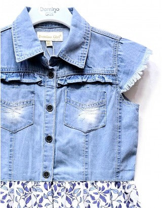Domino Girl Denim Blue Dress