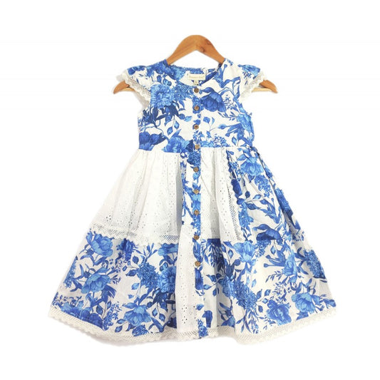 Domino Girl Blue Girls Dress