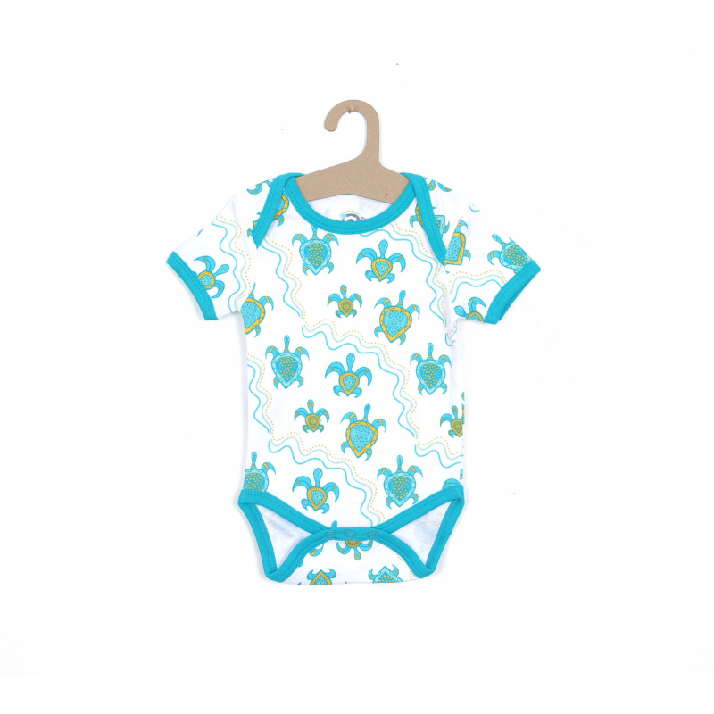 Green Turtle Baby Romper
