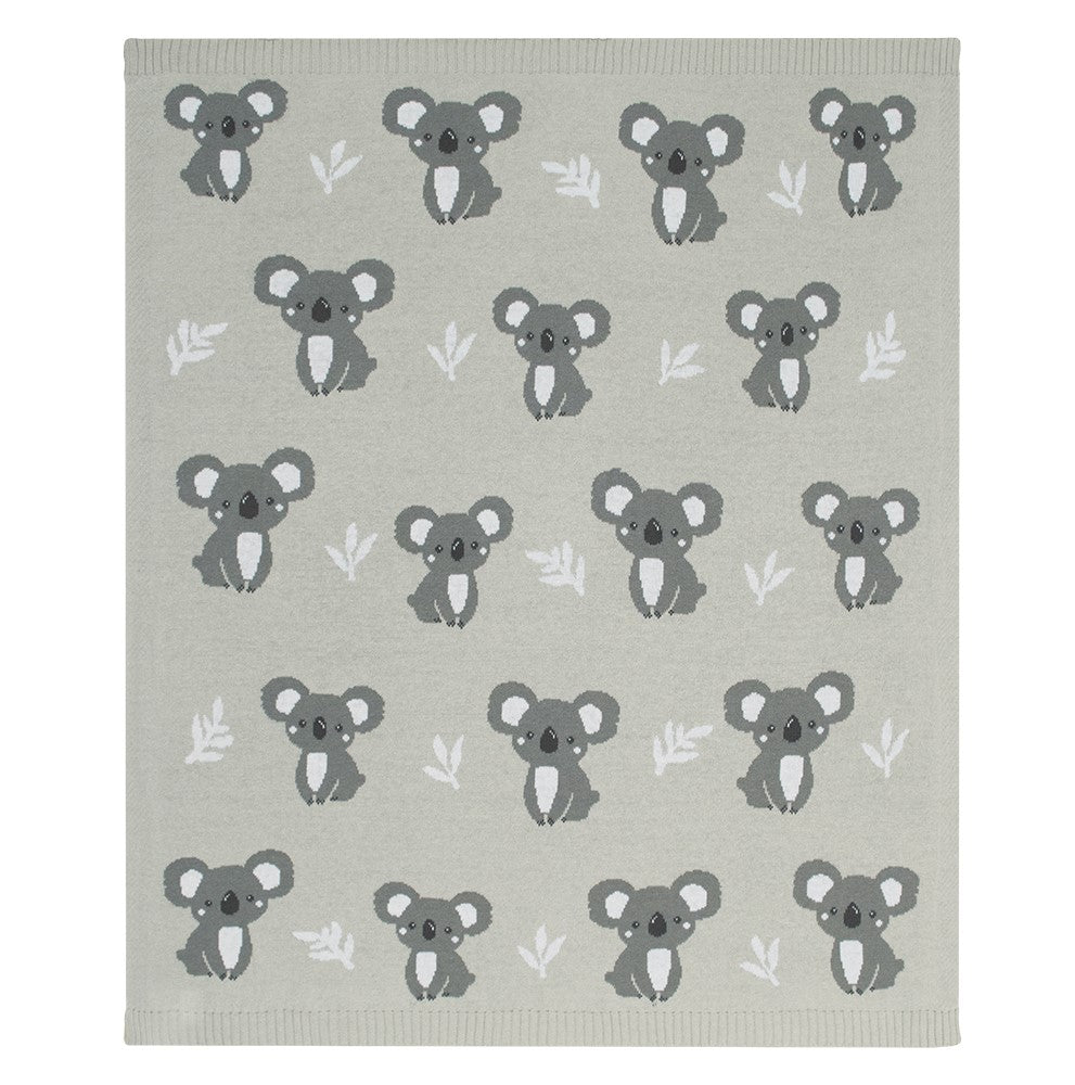 Knitted Baby Blanket - Grey