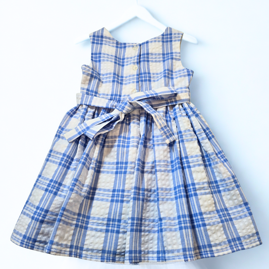 Blue Check Smock Dress