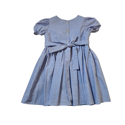 Blue Check Smock Dress