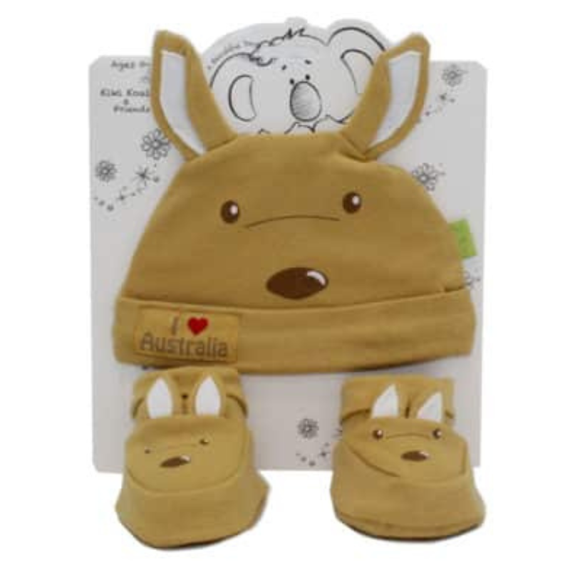 Hat & Bootie Set – Kangaroo