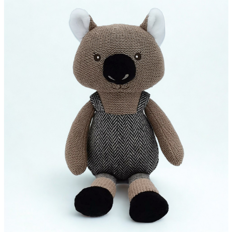 Knitted Wombat Baby Toy