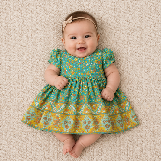 Milly Baby Dress - Green