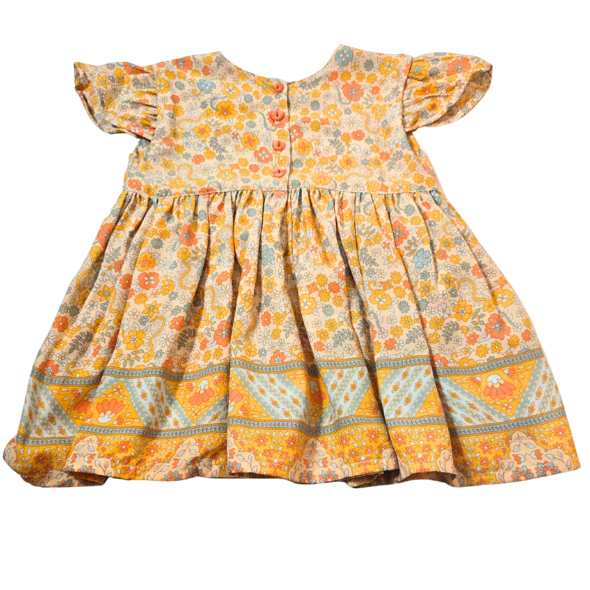 Milly Girls Dress - Apricot