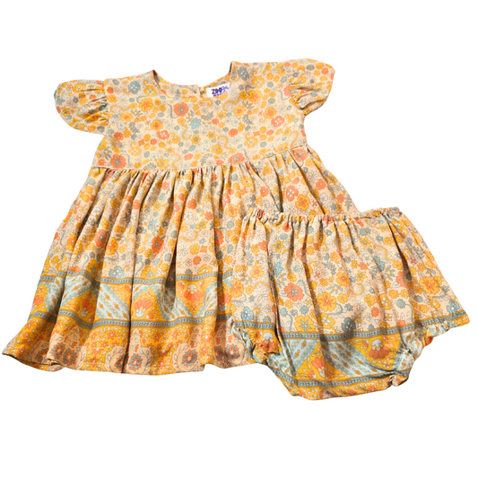 Milly Girls Dress - Apricot