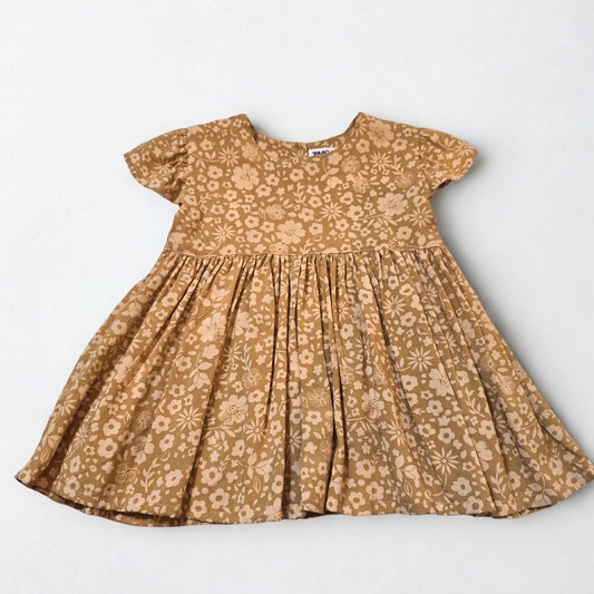 Milly Girls Dress - Caramel