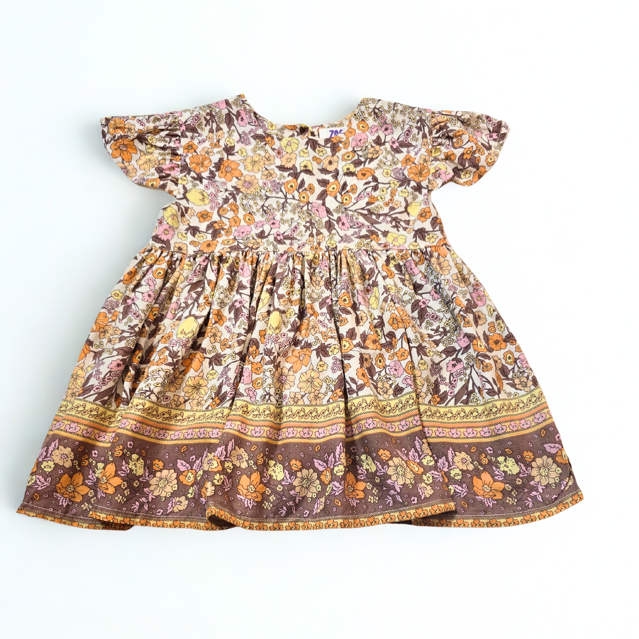 Milly Girls Dress - Chocolate