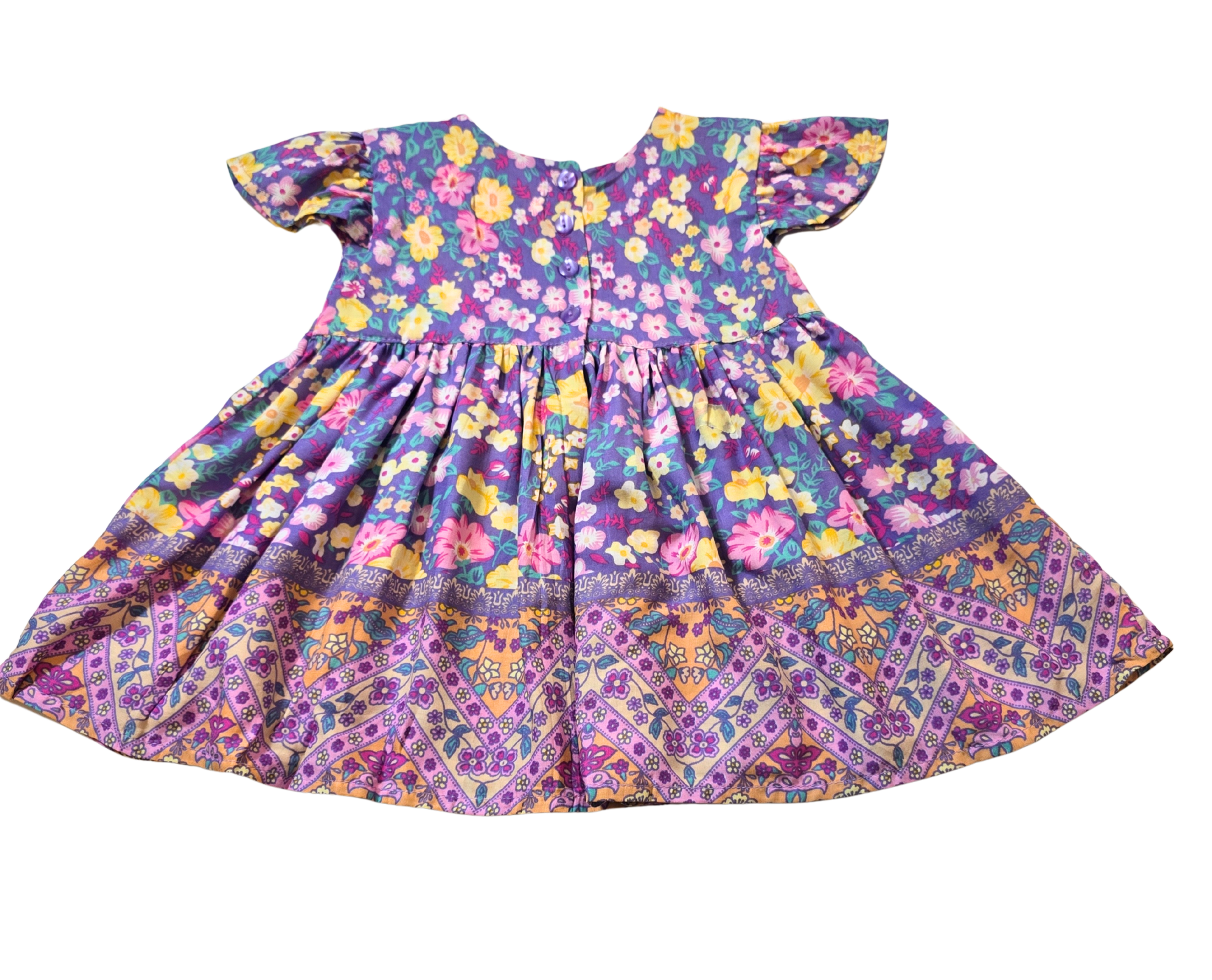 Milly Girls Dress - Daisy Purple
