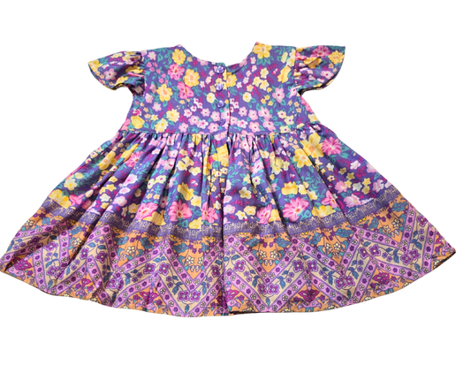 Milly Girls Dress - Daisy Purple