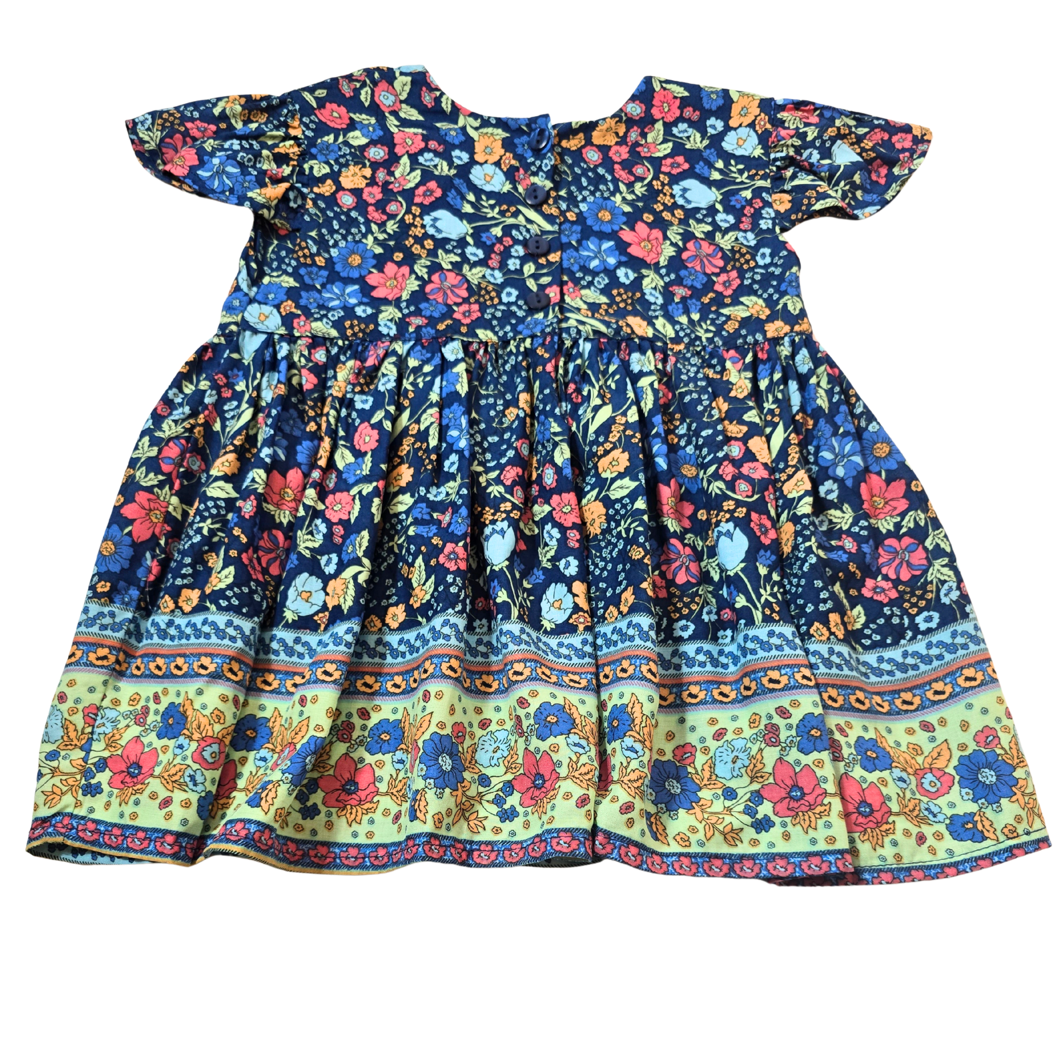 Milly Girls Dress - Navy