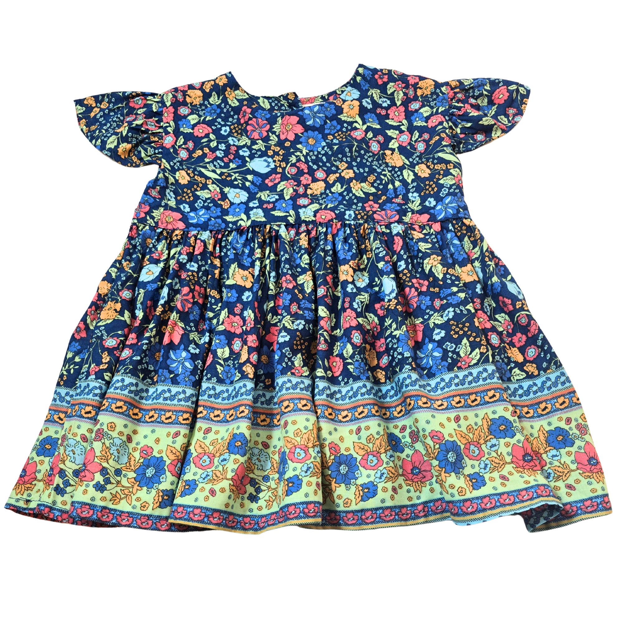 Milly Girls Dress - Navy