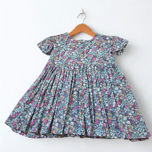 Milly Girls Dress - Olive