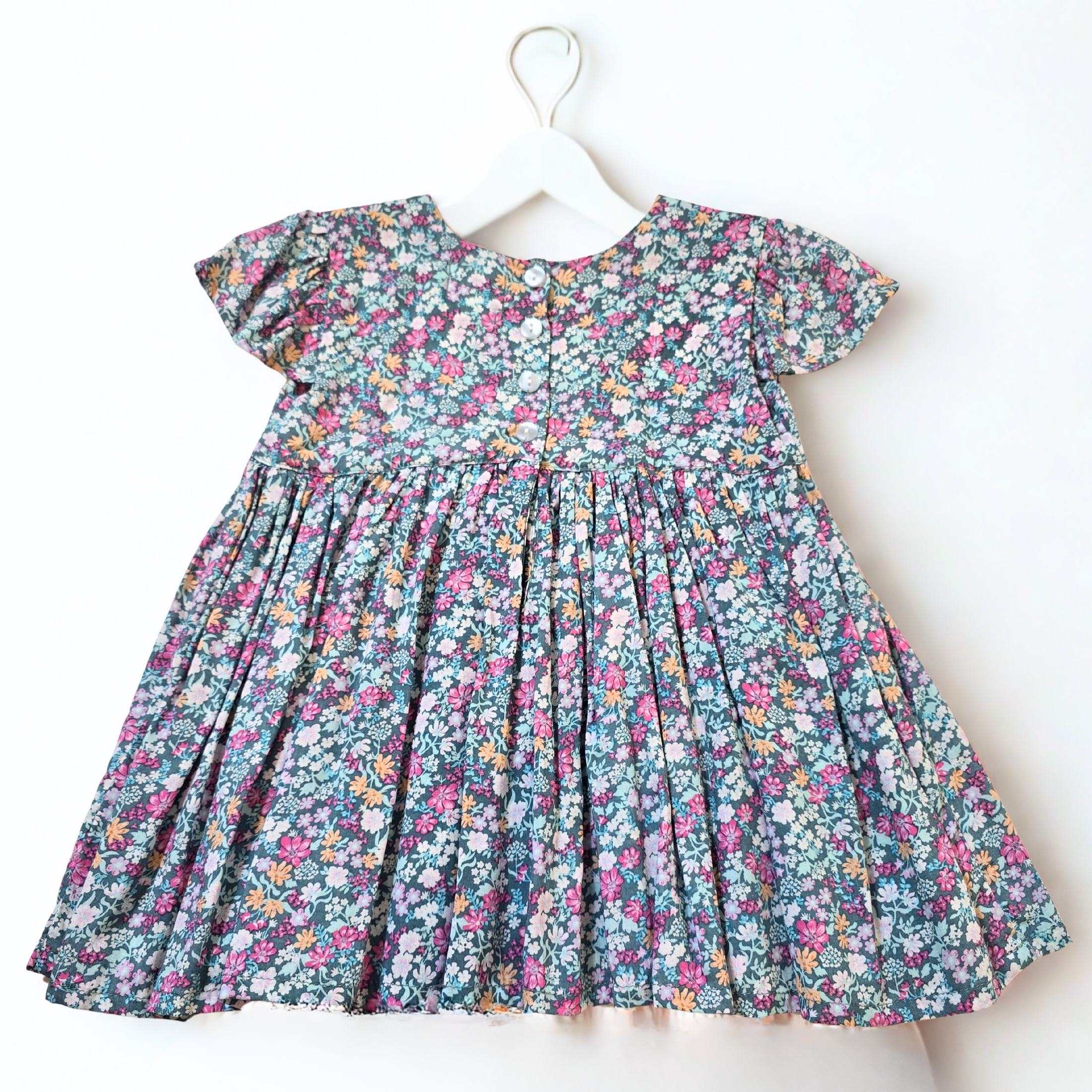 Milly Girls Dress - Olive