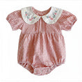 Load image into Gallery viewer, Pink Gingham Baby Romper
