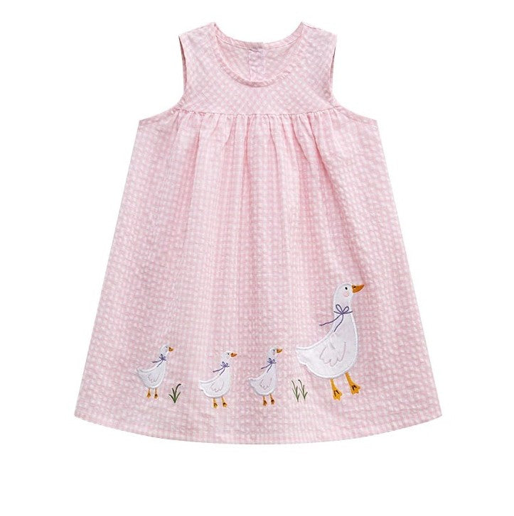 Pink Girls Duck Dress