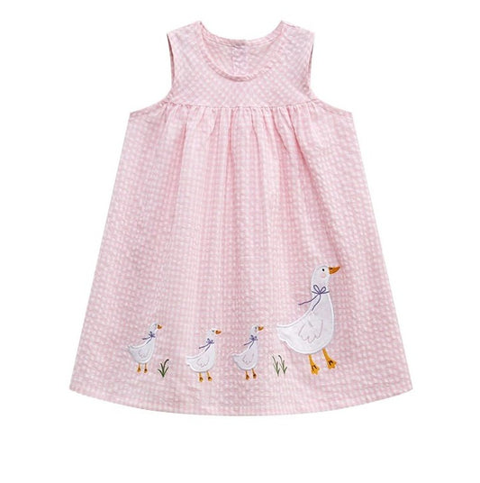 Pink Girls Duck Dress