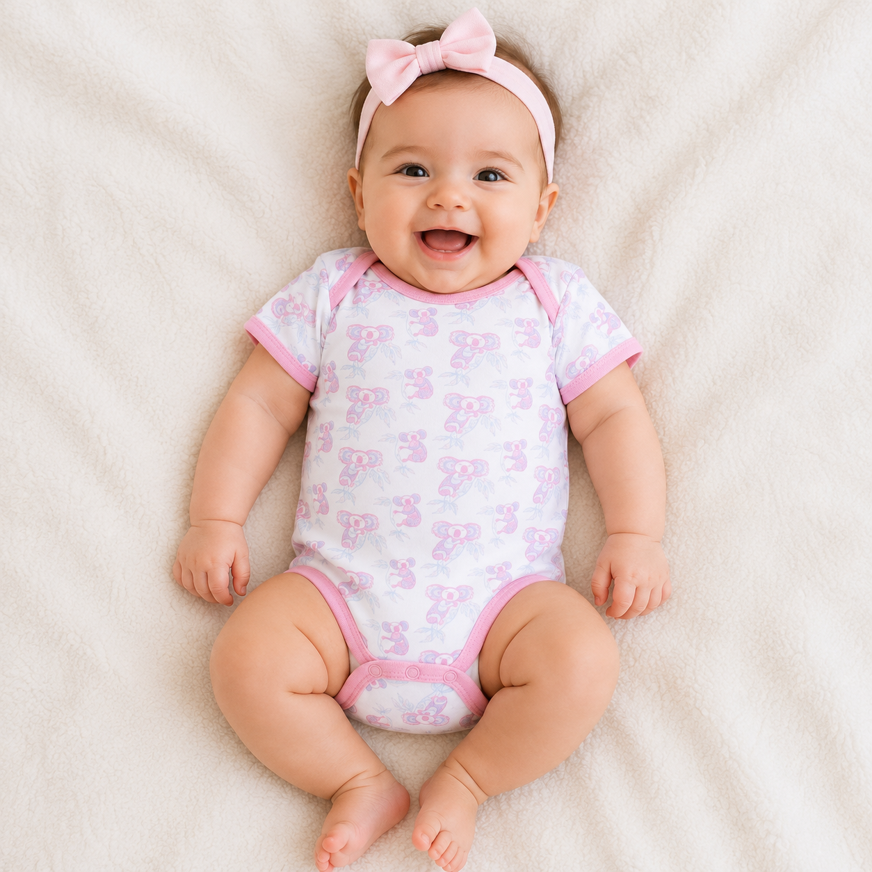 Koala Pink Baby Romper