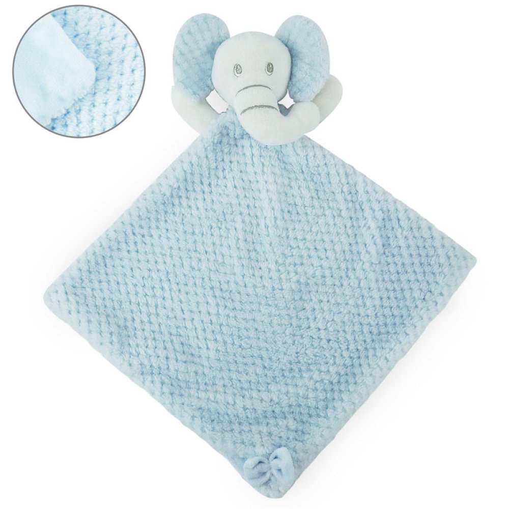 Elephant Baby Comforter - Blue