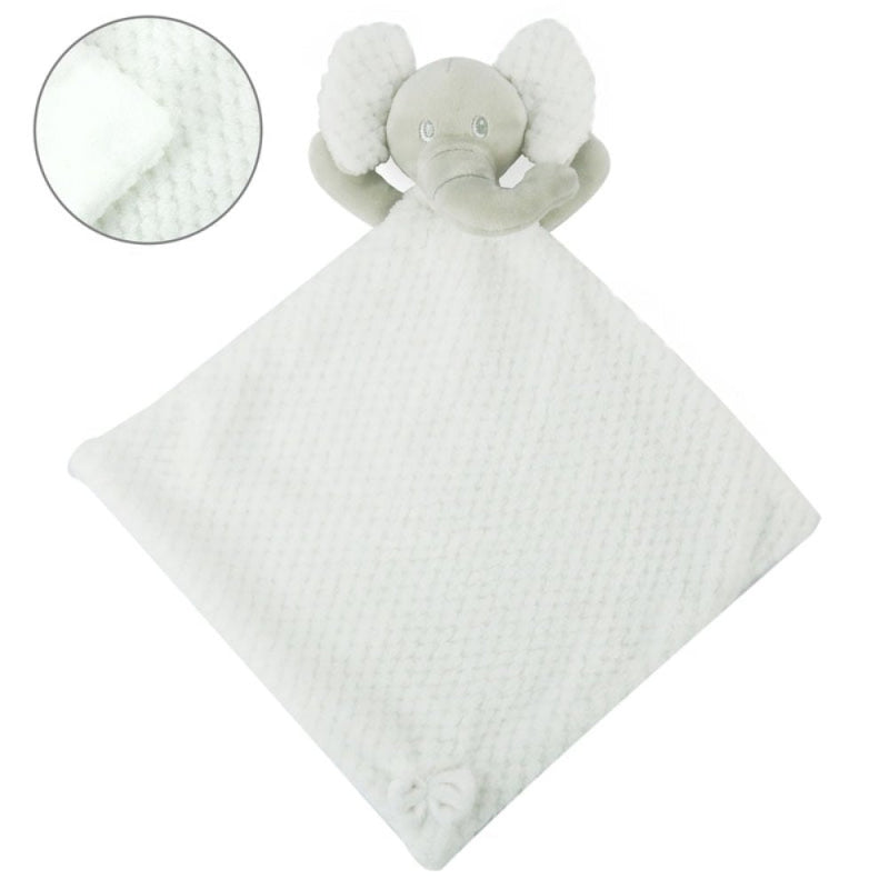 Elephant Baby Comforter - White