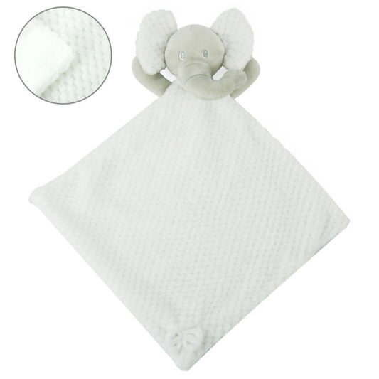 Elephant Baby Comforter - White